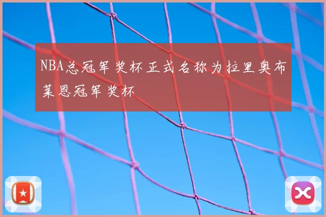 NBA总冠军奖杯正式名称为拉里奥布莱恩冠军奖杯